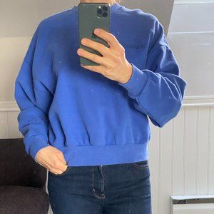 Pangaia organic cotton oversized sweatshirt cobalt blue size S
